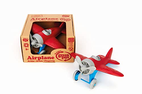 Green Toys Airplane - BPA Free, Phthalates Free, Red Aero Plane for Improving Aeronautical Knowledge of Children. Toys and Games