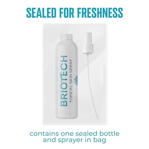 BRIOTECH Hypochlorous Acid Skin Spray – Soothes Redness, Irritation & Sensitive Skin, Facial & Full Body Mist, Foot & Scalp Relief, 8 oz