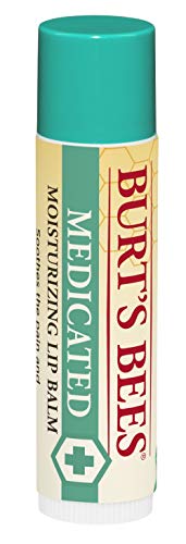 Burt's Bees Lip Balm Stocking Stuffers, Moisturizing Lip Care Christmas Gifts for Dry Chapped Lips, Medicated with Menthol & Eucalyptus, 100% Natural (2-Pack)
