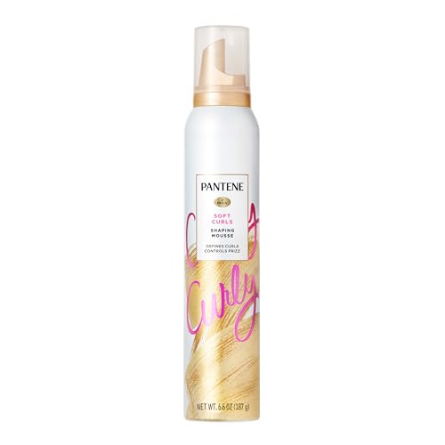 Pantene Curl Mousse For Curly Hair, Tames Frizz for Soft Touchable Curls, 6.6 Oz Each (Pack of 3)