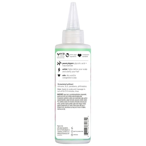 Pacifica Scalp Detox Tonic – Rosemary & Apple Cider Vinegar Exfoliating Scalp Treatment with Salicylic Acid, Clarifying Vegan Pre-Shampoo Cleanser, 5 oz