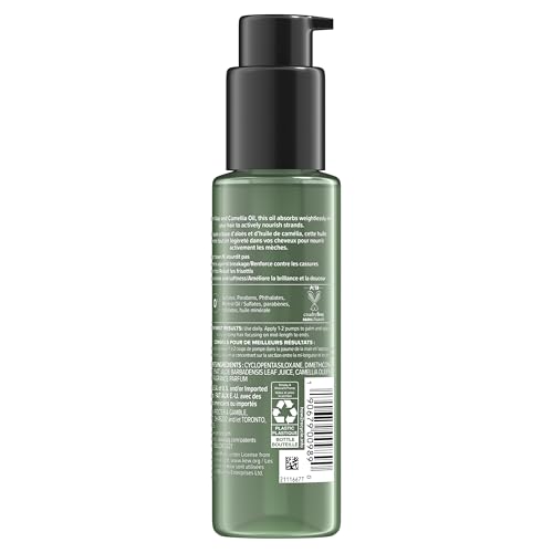 Herbal Essences Lightweight Hair Oil, Certified Pure Plants, with Aloe and Camellia Flower Oil, 3.2 fl oz
