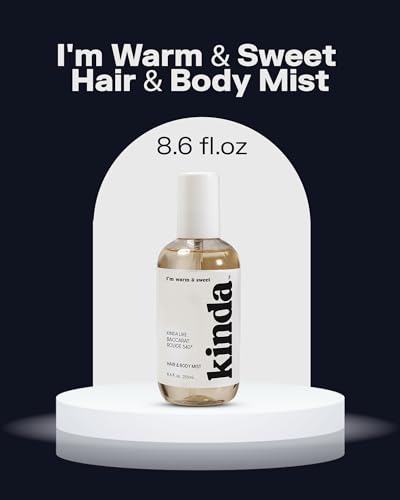 PB ParfumsBelcam KINDA I’m Warm & Sweet Hair & Body Mist – Baccarat Rouge 540 Inspired Woody Gourmand Floral Scent, 8.6 fl.oz