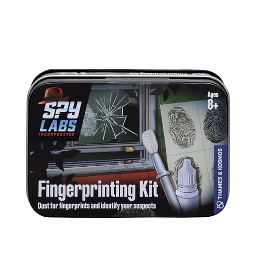 Thames & Kosmos Spy Labs Fingerprinting Kit – Collect, Analyze & Identify Fingerprints | Detective Tools for Young Investigators
