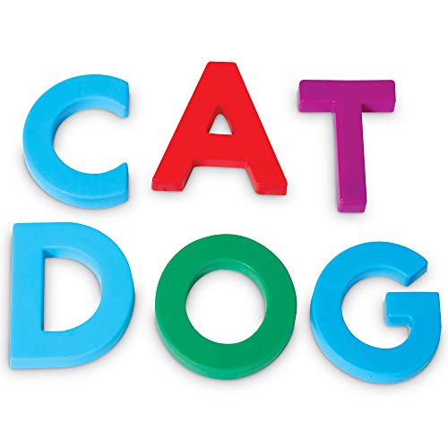 Learning Resources Jumbo Magnetic Uppercase Letters, ABCs, Early Letter Recognition, 40-Pieces, Large Magnetic Letters, Assorted Colors, Ages 3+