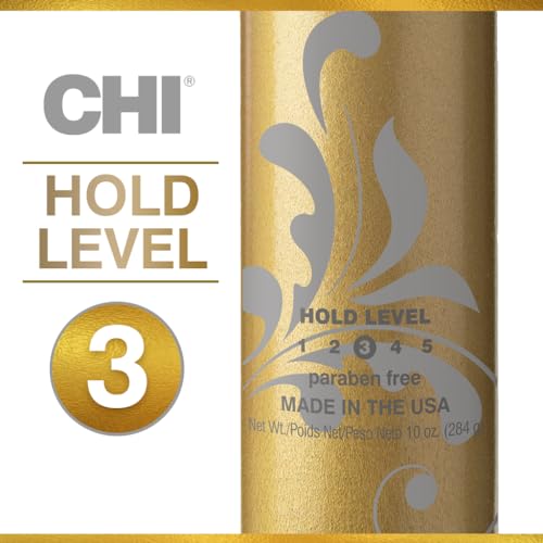 CHI Keratin Flex Finish Hair Spray, Lightweight Spray For Long-Lasting, Smooth Styling, Eliminates Frizz & Flyaways & Seals Out Humidity, 10 Oz