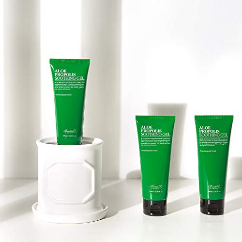 BENTON Aloe Propolis Soothing Gel 3.38 fl oz – Organic Aloe Vera Gel for Face, Sunburn Relief, After Sun Care & Travel-Size Moisturizer