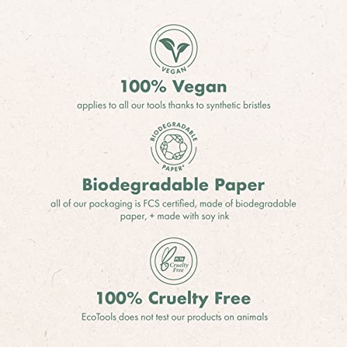 EcoTools Slick Back Hairbrush | Small Styling Brush for Perfect Ponytail or Bun | Smooth, Tease & Tame Frizz | Bamboo Handle & Vegan Bristles