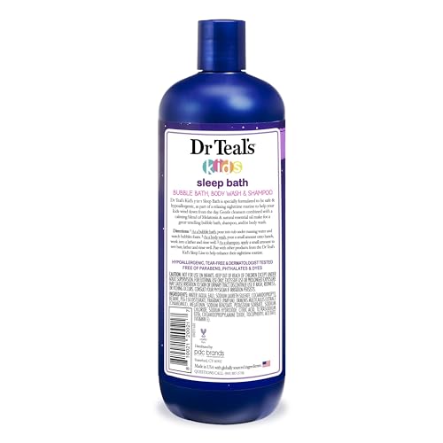 Dr Teal's Kids 3-in-1 Sleep Bath: Bubble Bath, Body Wash & Shampoo with Melatonin & Essential Oil, 20 fl oz (Pack of 3)