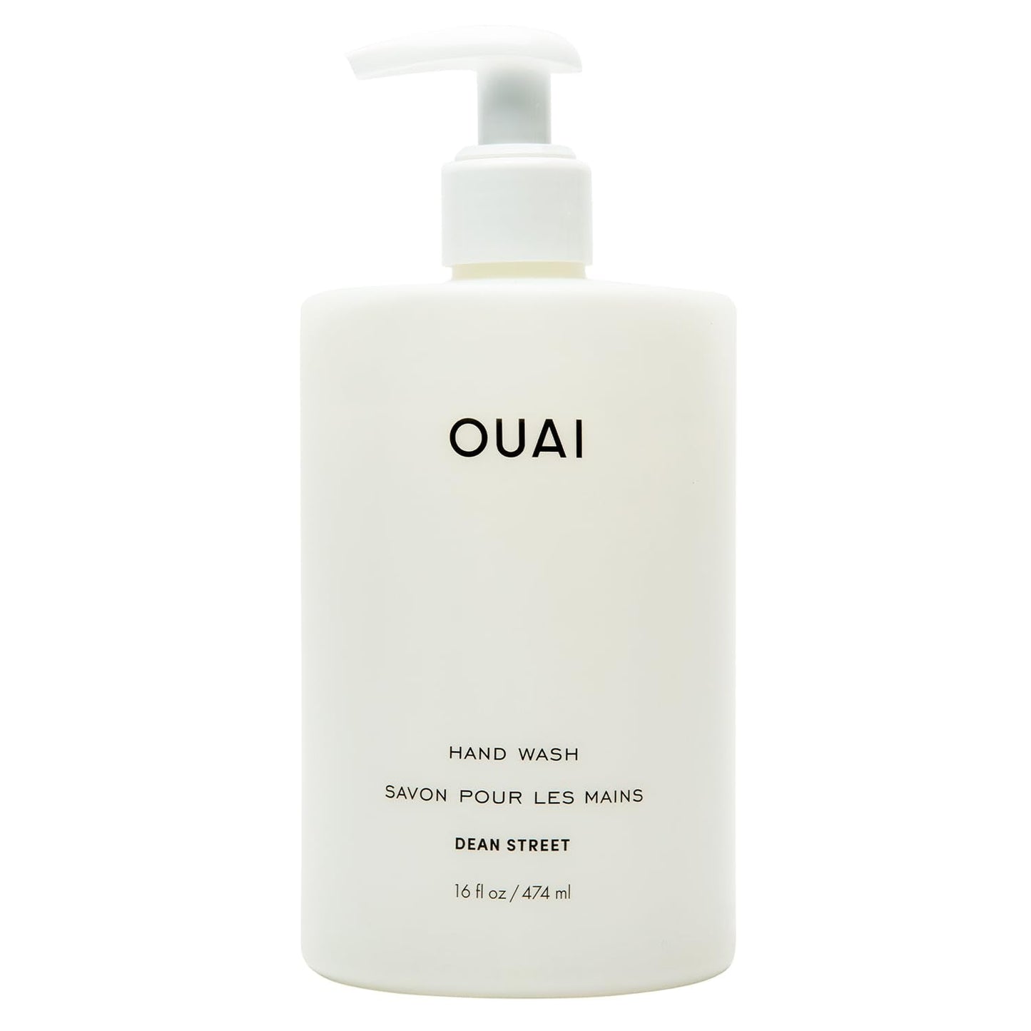 OUAI Dean Street Hand Wash – Liquid Soap with Jojoba, Avocado & Rose Hip Oil, Gentle Exfoliating Hand Soap for Kitchen & Bathroom, 16 fl oz
