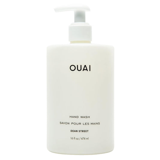 OUAI Dean Street Hand Wash – Liquid Soap with Jojoba, Avocado & Rose Hip Oil, Gentle Exfoliating Hand Soap for Kitchen & Bathroom, 16 fl oz
