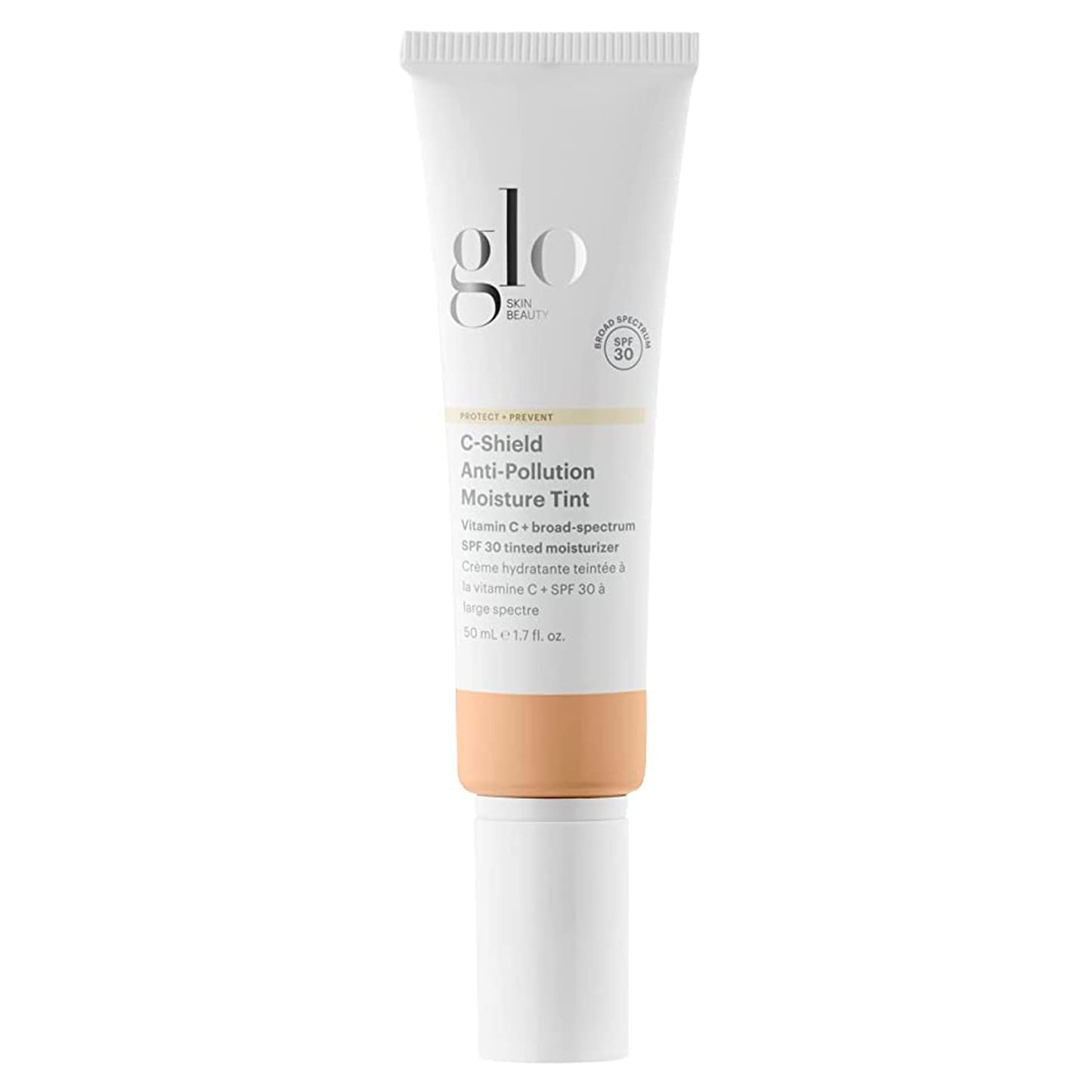 Glo Skin Beauty C-Shield Anti-Pollution Moisture Tint SPF 30 - Tinted Moisturizer with Vitamin C, Broad Spectrum Face Protection, 1.7 oz (2N-Light)