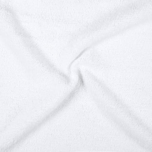 Amazon Basics Cotton Washcloths, Fast Drying, Soft & Highly Absorbent, Machine Washable Bathroom Towels, 12x12 in, White, 24-Pack
