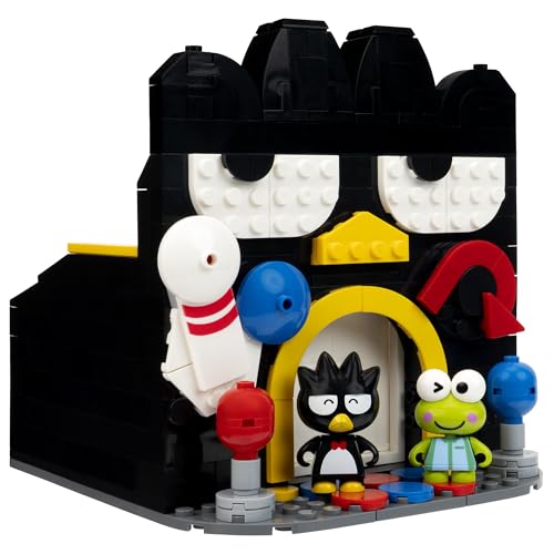BLDR Hello Kitty and Friends, Badtz-Maru’s Bowling Alley Building Set - Hello Kitty, Keroppi, Badtz-Maru, My Melody, & Chococat Minifigures - 8+, 0132