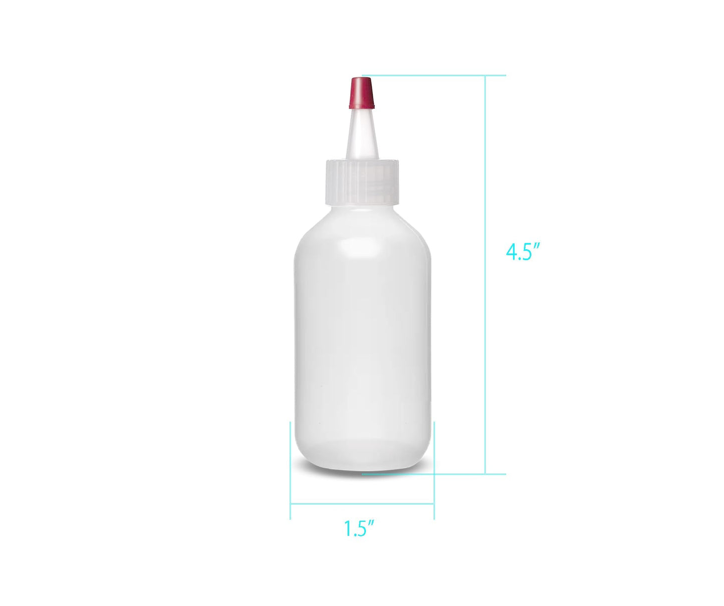 ljdeals 2 oz Plastic Squeeze Bottles with Yorker Caps, for condiments, glues, hair color, craft, sauce and more, Pack of 2, BPA Free, Made in USA