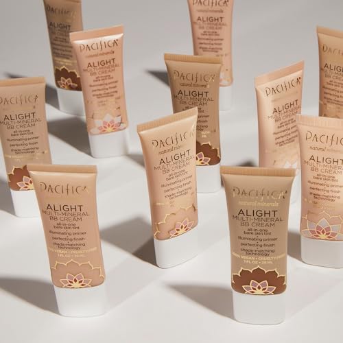 Pacifica Alight Multi-Mineral BB Cream Medium – Hydrating Tinted Moisturizer & Primer for Sheer Natural Glow, Vegan & Cruelty-Free, 1 fl oz