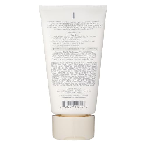 Kristin Ess Weightless Shine Air Dry Cream - Curl Definition, Frizz Control & Light Hold - Smooths Wavy, Curly Hair - Vegan Styling Cream