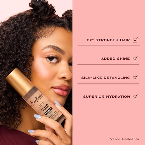 SheaMoisture Coconut & Hibiscus Smooth & Shine Oil 3.3 fl oz – Softens, Hydrates & Adds Shine with Manketti & Coconut Oil, Lightweight Hair Oil