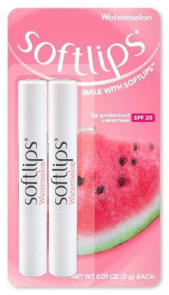 Softlips Lip Protectant SPF 20 Watermelon 0.07 oz, 2-Count (Pack of 12)