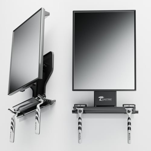 ToiletTree Fogless Shower Mirror – Adjustable Anti-Fog Shaving Mirror with Squeegee, Rust-Proof & Shatter-Resistant, Tall