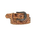 Nocona Women's Sunflower Tooled Leather Belt Tan Medium