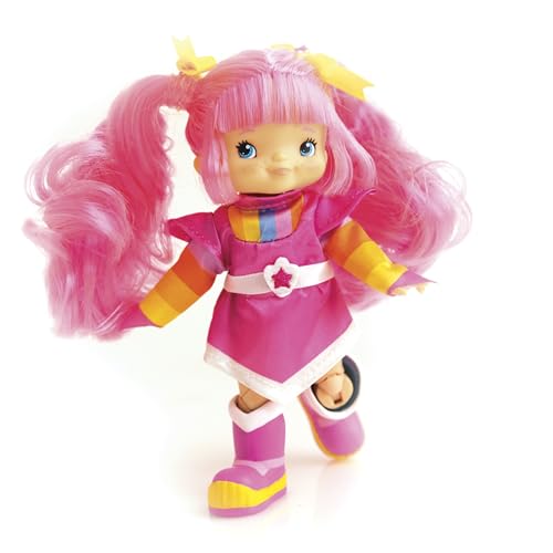 Rainbow Brite 5.5-inch Tickled Pink Poseable Fashion Doll with 4 Surprise Reveal Accessories