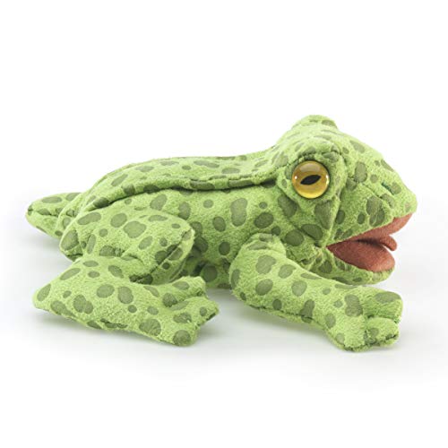 Folkmanis Mini Frog Finger Puppet Plush, Green, 1 EA
