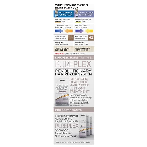 Knight & Wilson Blonde Hair Toner Mask – Deep Conditioning Treatment to Neutralize Yellow & Brassy Tones, Vegan & Cruelty-Free, 5.07 Fl Oz