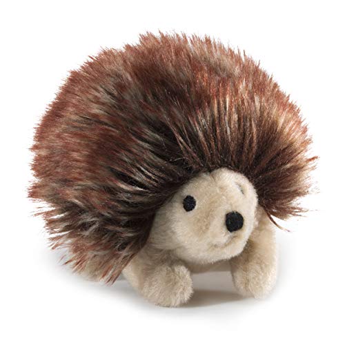 Folkmanis Mini Hedgehog Finger Puppet, Brown, 1 EA