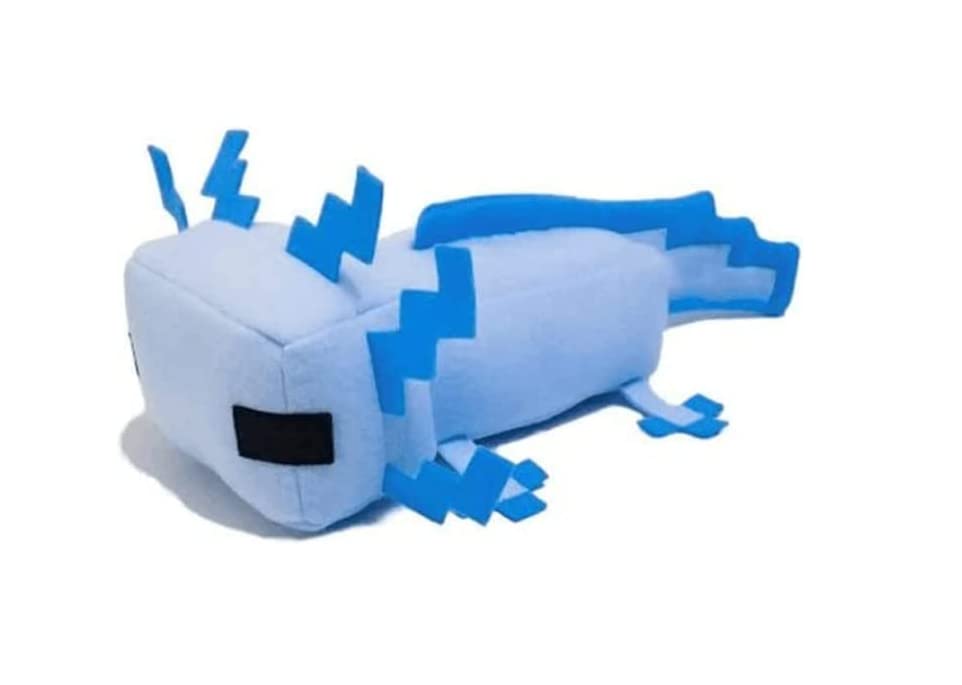 HQRYSH Blue Axolotl Plush Toy – Soft Stuffed Pillow for Gamers, Kids’ Birthdays, Christmas & Holiday Gifts