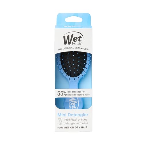 Wet Brush Squirt Mini Detangler Hair Brush, Sky Blue – Ultra-Soft IntelliFlex Bristles for No Tangles, Wet & Dry Use, For Women & Men, All Hair Types