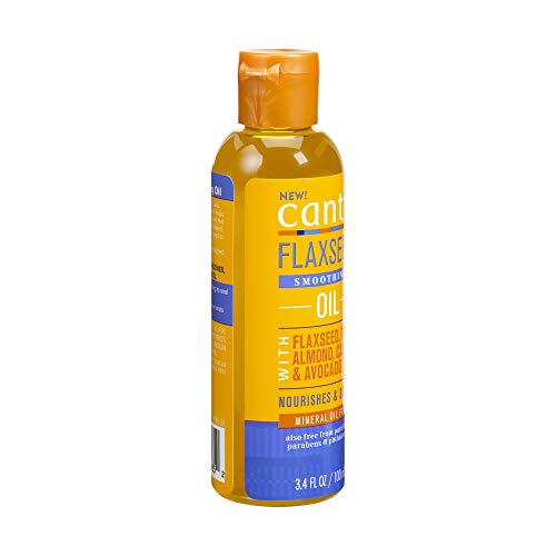 Cantu Flaxseed Hair Oil with Flaxseed, Olive, Almond, Castor, and Avocado Oils 3.4 oz