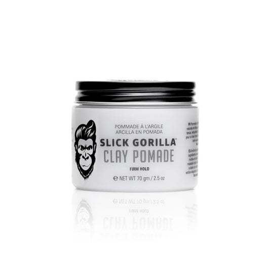 Slick Gorilla Clay Pomade for Men – Firm Hold, Natural Matte Finish Hair Clay | Non-Greasy, Easy to Wash, No Flakes | 2.5 oz (75 ml)
