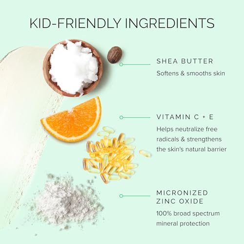 MDSolarSciences Mineral KidStick SPF 40 – Gentle Zinc Oxide Sunscreen for Kids with Vitamins C & E, Fragrance-Free, Easy Glide-On, 0.6 oz