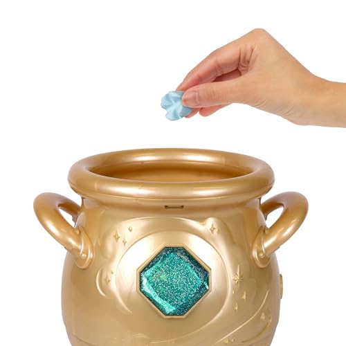 Magic Mixies Gold Cauldron with 8" Plush – Add Magic Ingredients & Follow Spell Book to Reveal Who You Magically Create