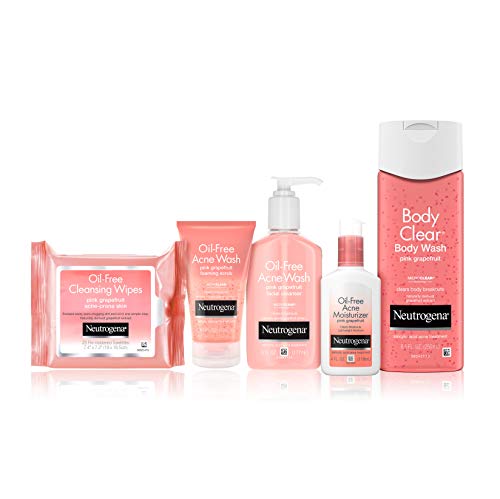 Neutrogena Oil-Free Pink Grapefruit Acne Face Wash with Vitamin C & 2% Salicylic Acid, Gentle Foaming Scrub for Breakouts, 6.7 fl. oz