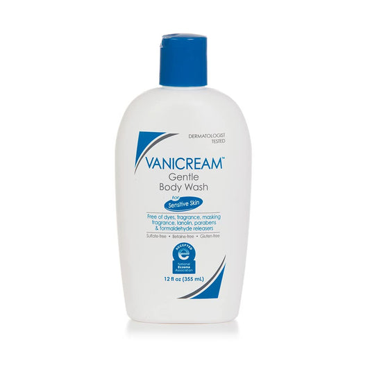 Vanicream Gentle Body Wash 12oz – pH-Balanced, Non-Drying, Moisturizing Shower Gel for Sensitive Skin, Free from Common Irritants