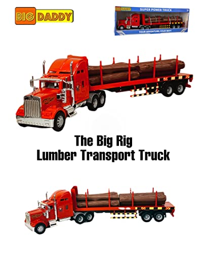 Big Daddy Big Rig Heavy Duty Tractor Trailer Transport Series Lumber Truck Tractor Trailer