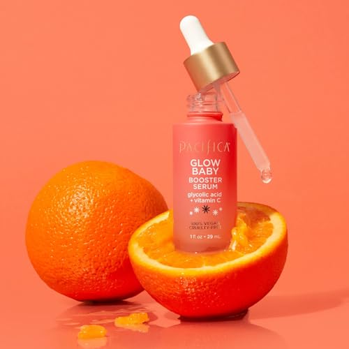 Pacifica Vitamin C Glow Baby Face Serum - Glycolic Acid Dark Spot Corrector, Anti-Aging, Brightening, Vegan & Fragrance-Free