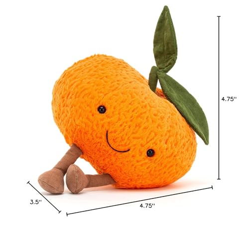 Jellycat Amuseables Clementine Stuffed Toy, Small 5 inches - Fruit Plush - Fun Gift Idea