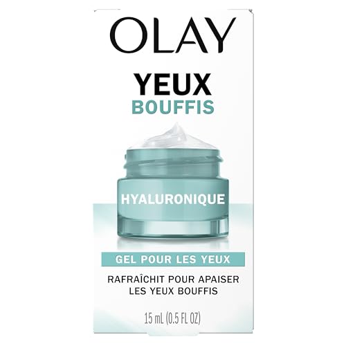 Olay Hyaluronic + Peptide 24 Gel Eye Cream, Fragrance-Free, 0.5oz (15 mL)