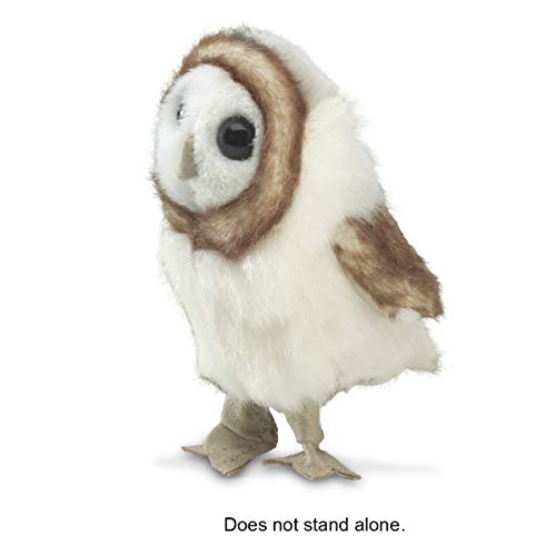 Folkmanis Mini Barn Owl Finger Puppet Cream, Brown, 1 EA