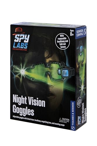Thames & Kosmos Spy Labs Night Vision Goggles – Conduct Secret Missions & Night Surveillance | Detective Gear for Young Investigators