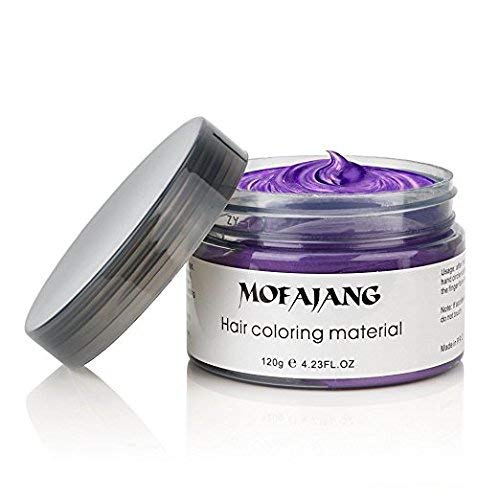 Purple Temporary Hair Color Wax -Washable Hair Dye for Men & Women, All-Day Hold Disposable Hair Styling Clays for Party, Cosplay & Daily 4.23 oz(1, Purple)