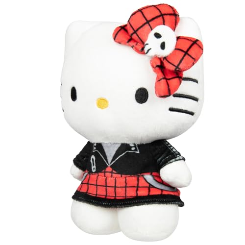 Jazwares Hello Kitty and Friends Series 2, Hello Kitty Red Punks Plush - Officially Licensed Sanrio Product from Ages 6+