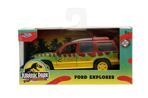 Jada Jurassic Park 1:32 1993 Ford Explorer Die-Cast Car, Toys for Kids and Adults