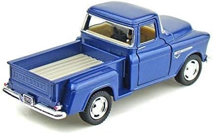 KiNSMART 1955 Chevrolet Stepside Pickup Truck 5 Inch 1:32 Scale Die Cast Metal Little Blue Truck