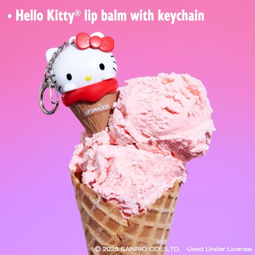 Lip Smacker Hello Kitty Ice Cream Lip Balm – Moisturizing, Hydrating, Smooth Shine, Fun Flavors, Cruelty-Free