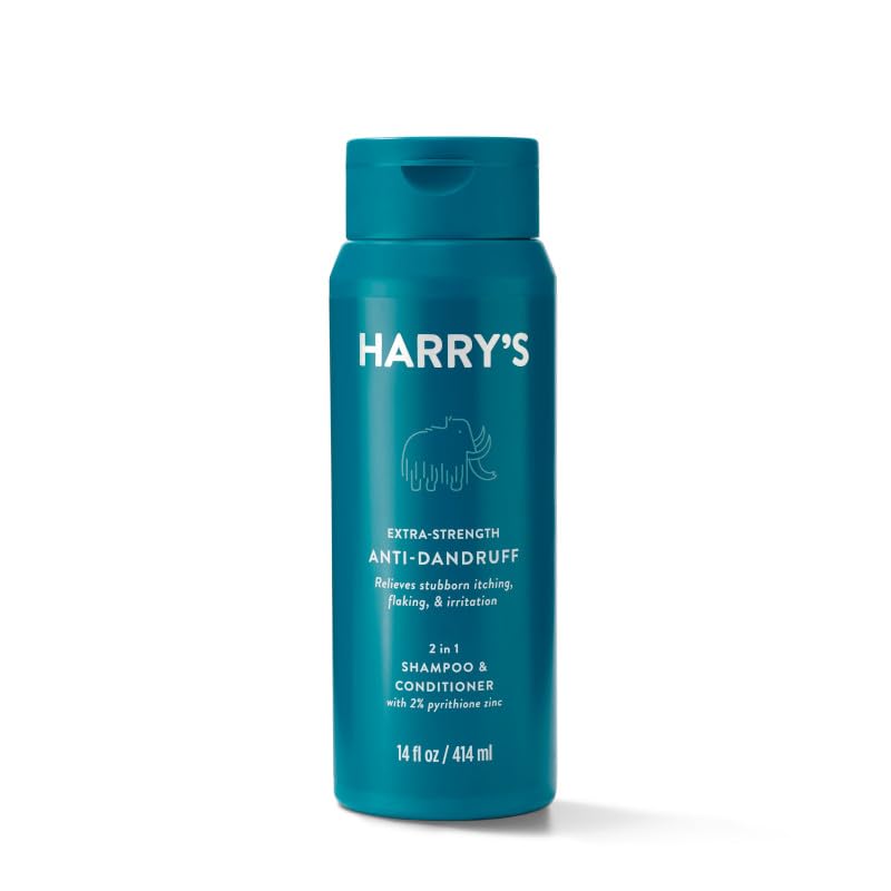 Harry's Extra Strength 2-in-1 Anti Dandruff Shampoo and Conditioner for Men, 2% Pyrithione Zinc, 14 fl oz, 3ct
