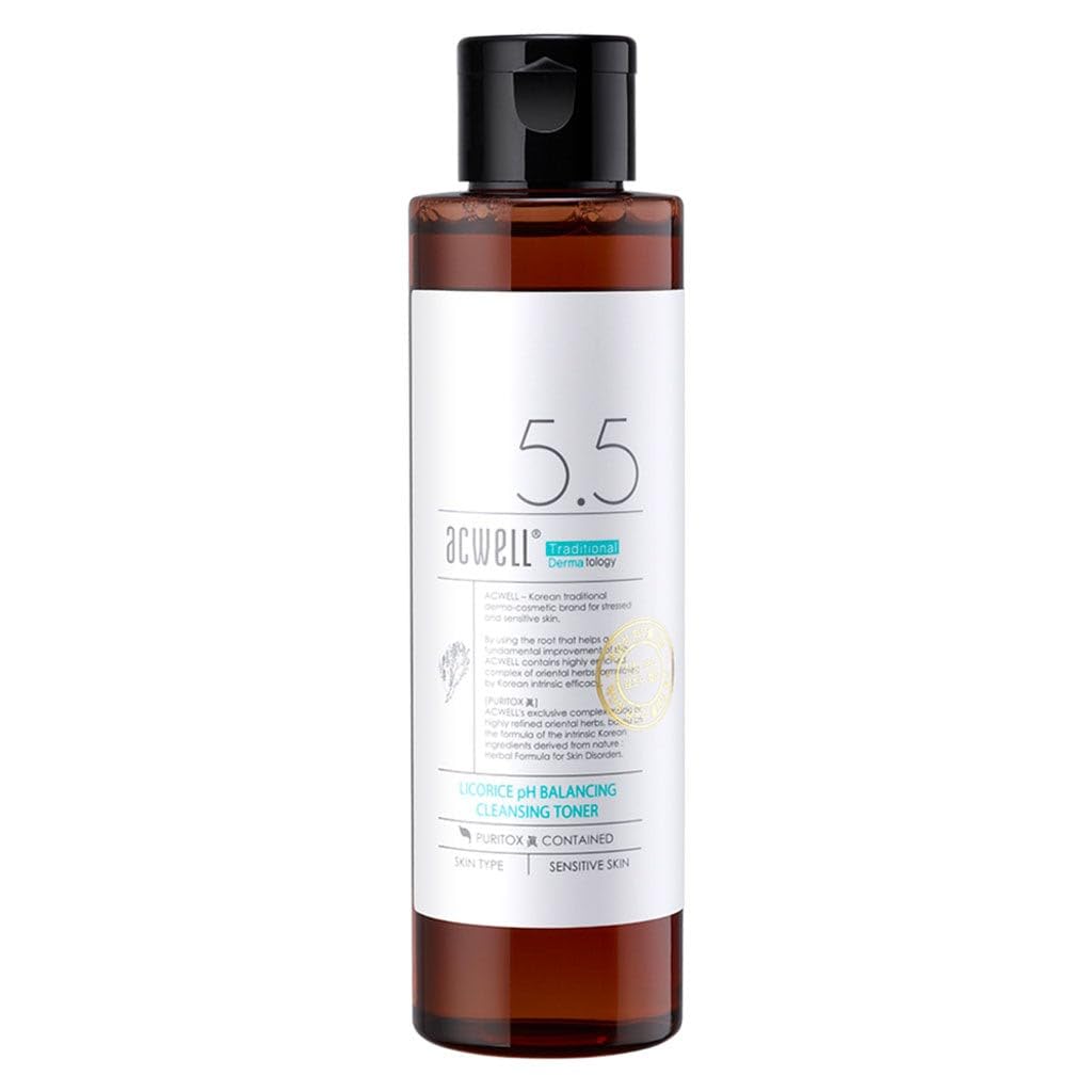 ACWELL Licorice pH Balancing Cleansing Toner 5.1oz – Hydrating, Makeup Removing, Reduces Acne, Dark Spots & Pigmentation